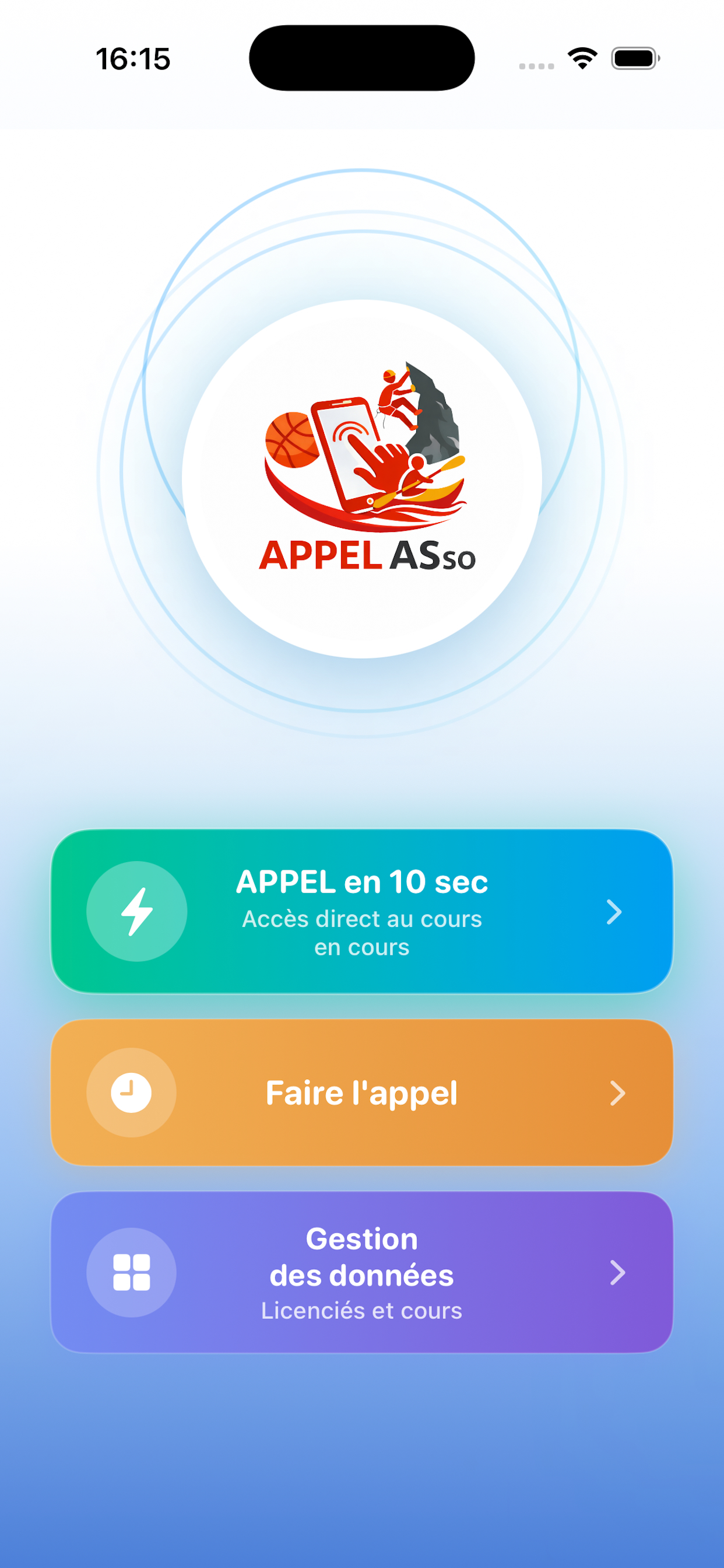 Capture de l’application APPEL ASso